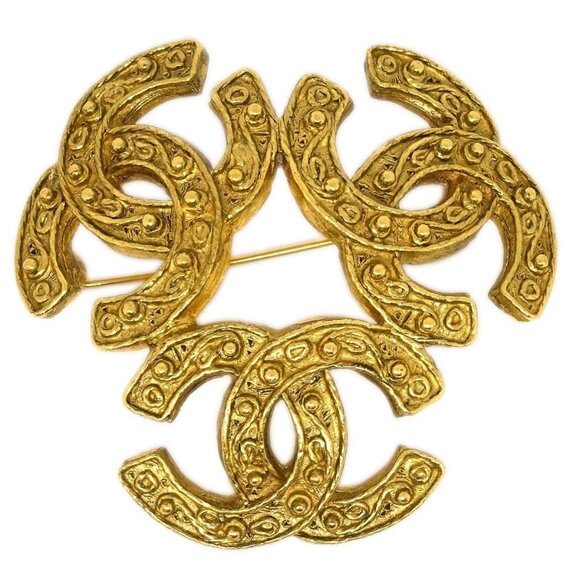 Chanel CC Brooch Pin Gold 94A 194848 - Picture 1 of 4